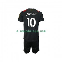 Camisola Manchester City Grealish 10 Criança Equipamento Segundo 2022-2023 Manga Curta